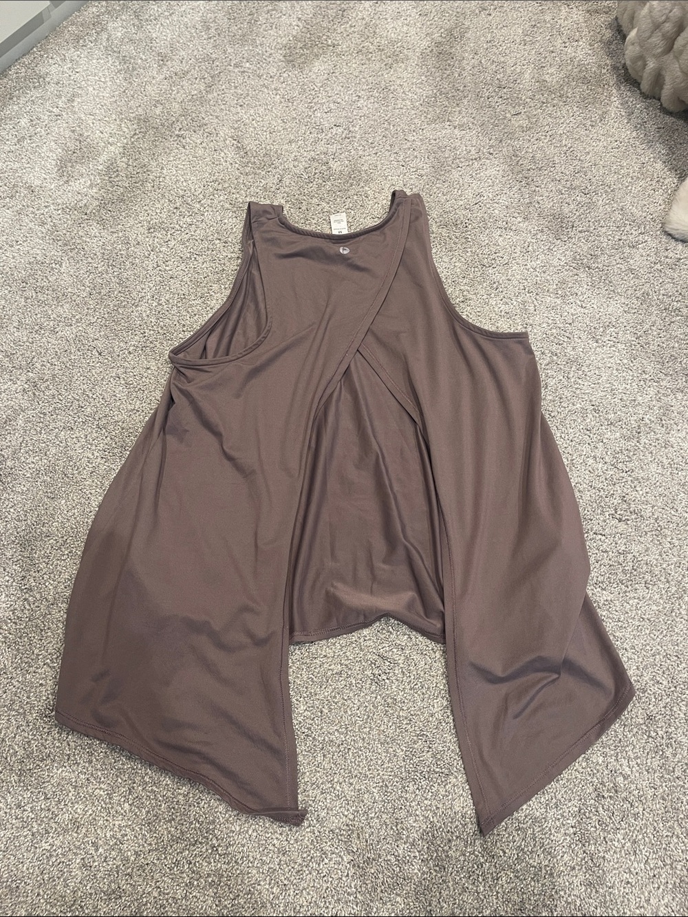 90 Degree By Reflex Brown Open-Back Tank Top